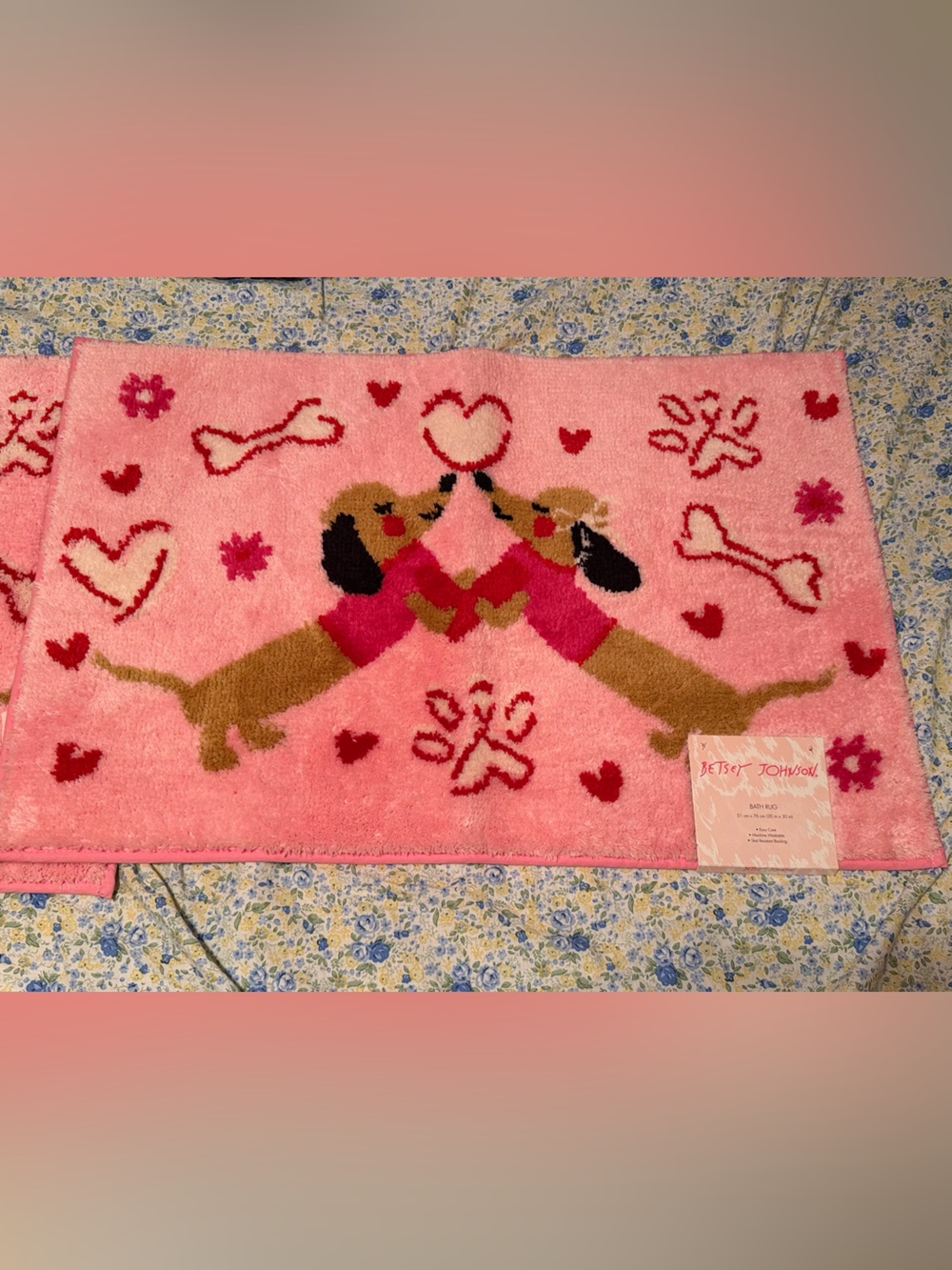 Dachshund Valentine Rug